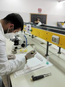 Esercitazioni in chiave speciale nell’ambito del corso di microbiologia dei probiotici: gli studenti si cimentano in digestioni simulate di campioni di lattica integrati con ceppi probiotici isolati dai ragazzi a partire da prodotti alimentari e farmaceutici